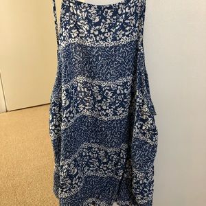 Blue and White floral tank